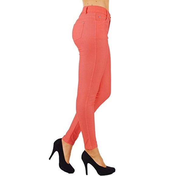 Jean Look Jeggings Slim Fit Pull Up Pants  - Picture 3 of 5
